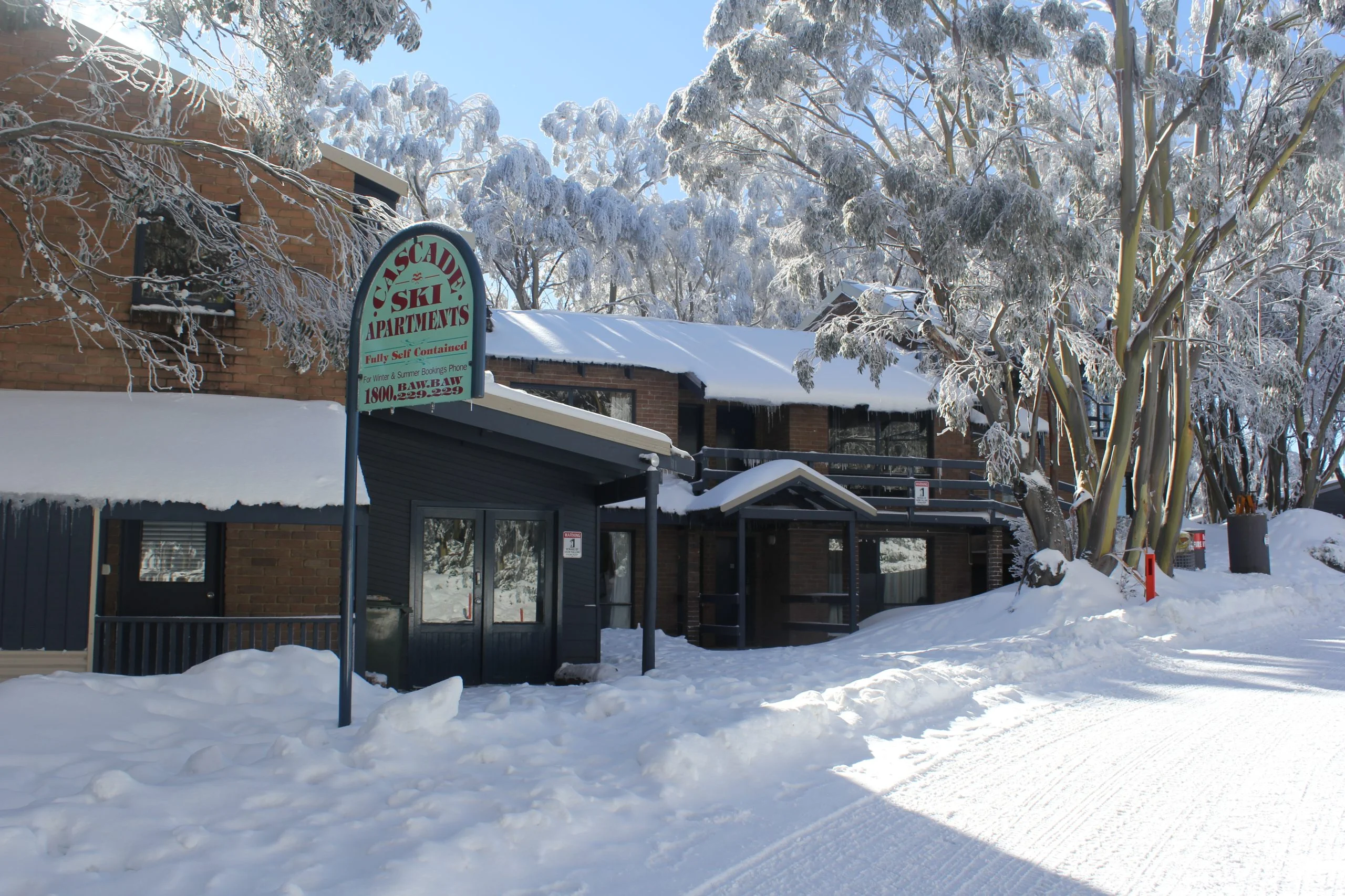 Cascade Ski Apartments at Mt Baw Baw in winter